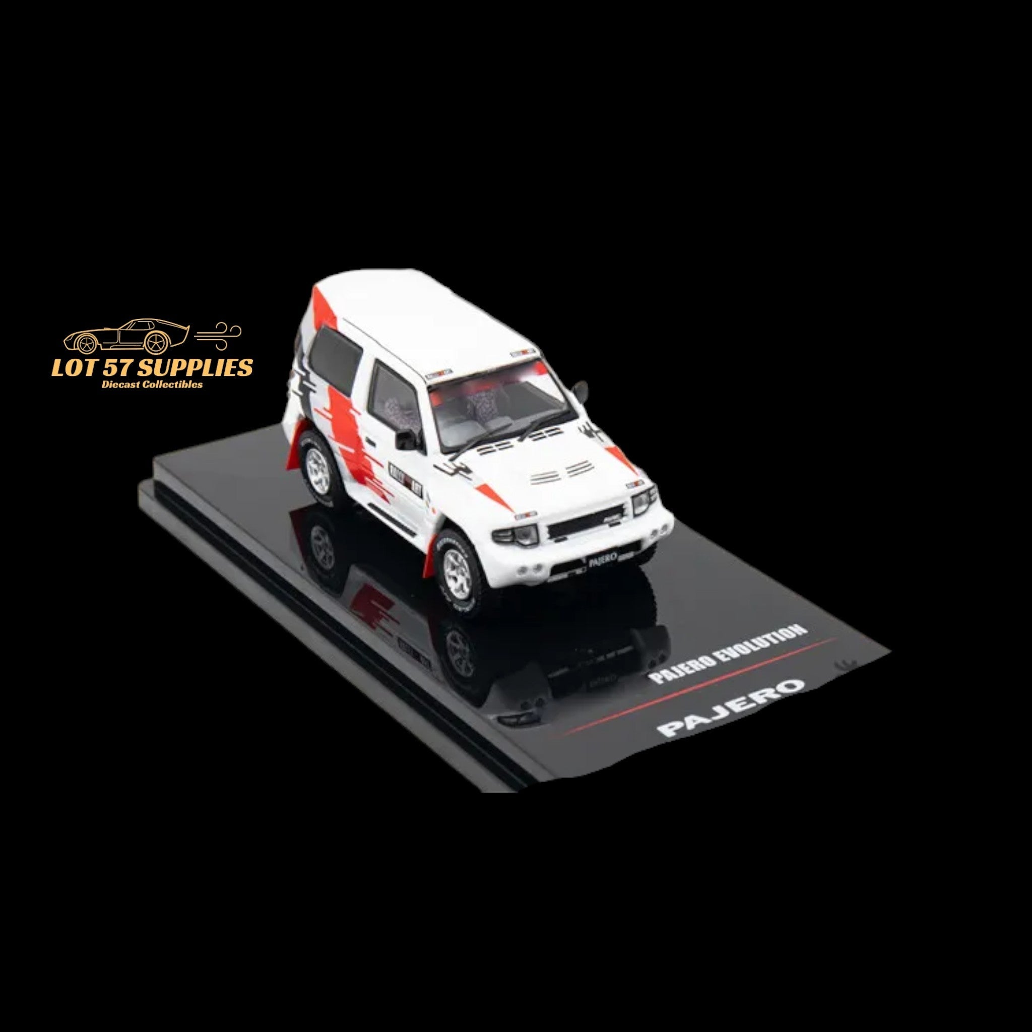 Inno64 Mitsubishi Pajero Evolution "RALLIART" in White 1:64 IN64-EVOP-RAWHI - Collectors World Toys