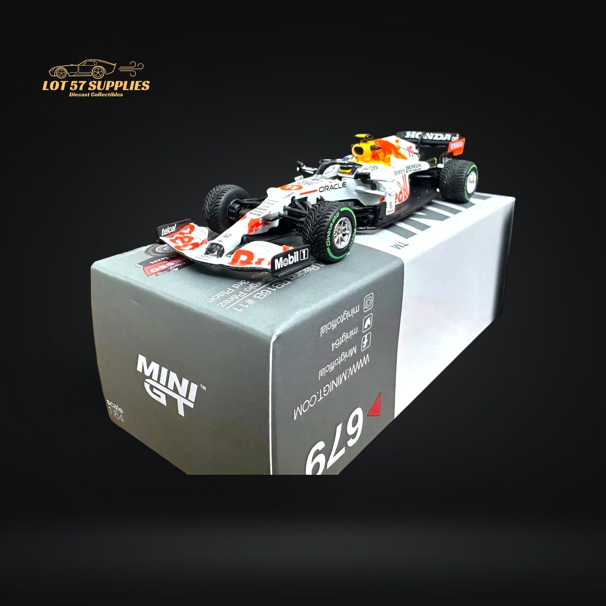 Mini-GT Red Bull RB16B #11 Sergio Pérez 2021 Turkish Grand Prix 3rd Place #679 1:64 MGT00679 - Collectors World Toys
