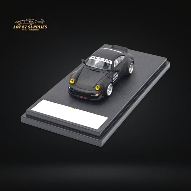 Mini Station Porsche RWB 964 Samurai Black Ordinary 1:64 - Collectors World Toys Hover Image