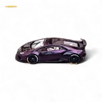 King Model Lamborghini Huracan LP610 LB 1.0 Purple Carbon Fiber 1:64