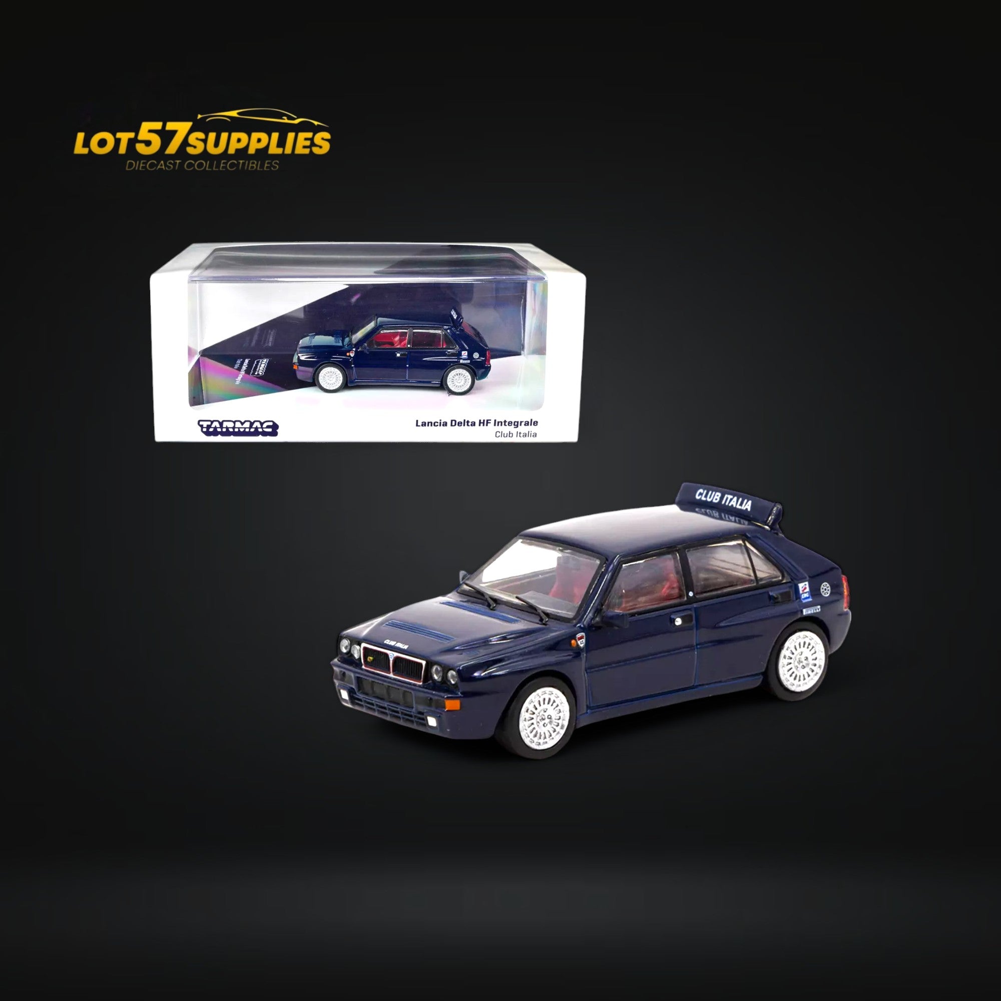 Tarmac Works Lancia Delta HF Integrale in Dark Blue 1:64 Main image