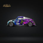 Mini Station Volkswagen Beetle Targa RWB in Pink Flower Livery 1:64 - Collectors World Toys