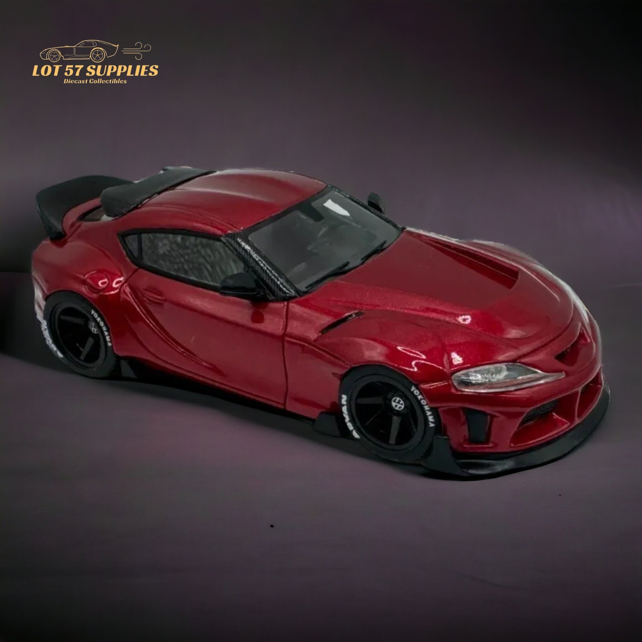ATOZ Toyota Supra GR in Metallic Red 1:64 Resin model - Collectors World Toys