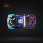 Mini Station Volkswagen Beetle Targa RWB in Pink Flower Livery 1:64 - Collectors World Toys