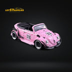 HKM Model VW Beetle Convertible Cabriolet Pink Pig Livery 1:64 Limited to 599 Pcs - Collectors World Toys
