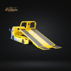 MicroTurbo HINO 300 Custom Flatbed Tow Truck Spoon Livery 1:64 - Collectors World Toys