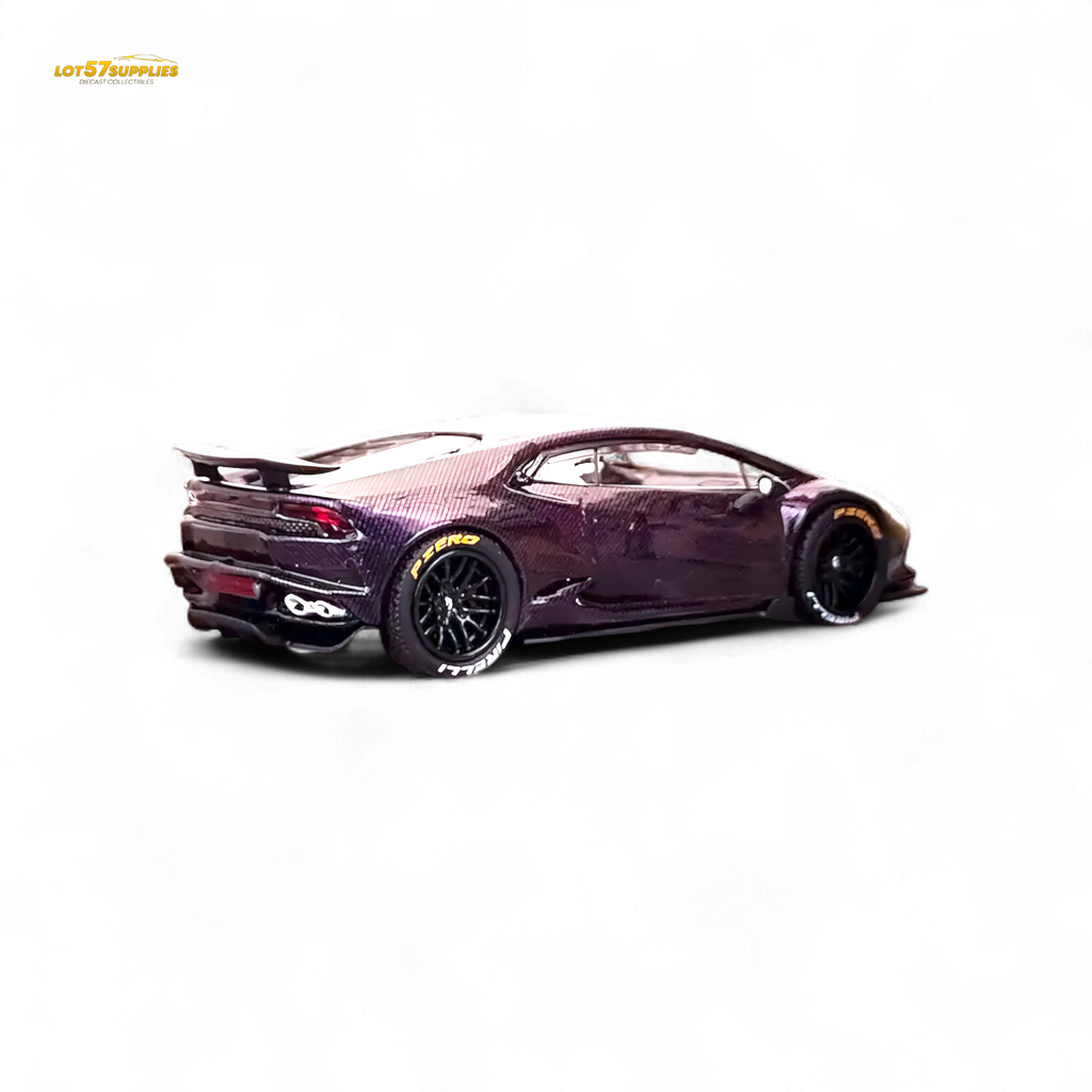 King Model Lamborghini Huracan LP610 LB 1.0 Purple Carbon Fiber 1:64