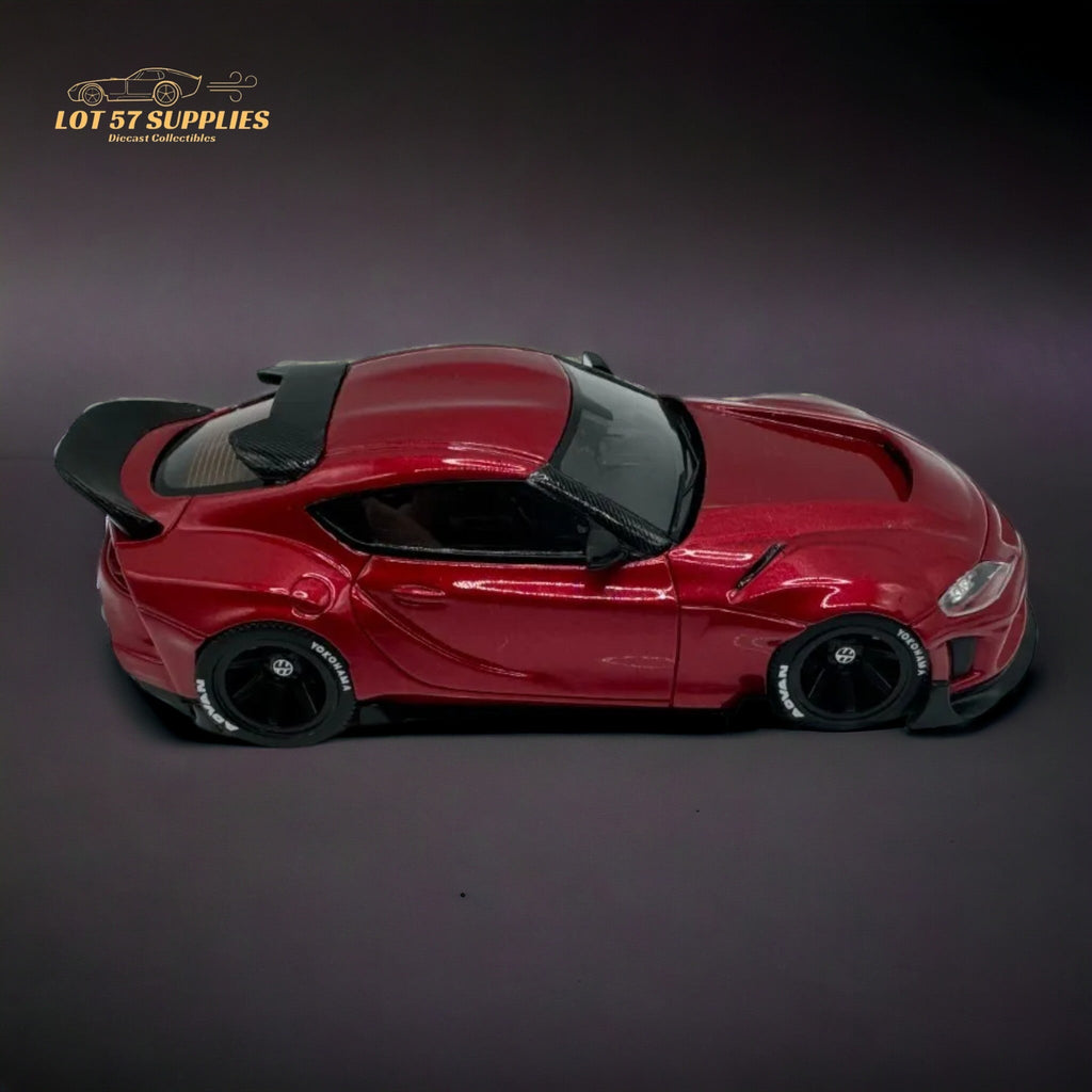 ATOZ Toyota Supra GR in Metallic Red 1:64 Resin model - Collectors World Toys