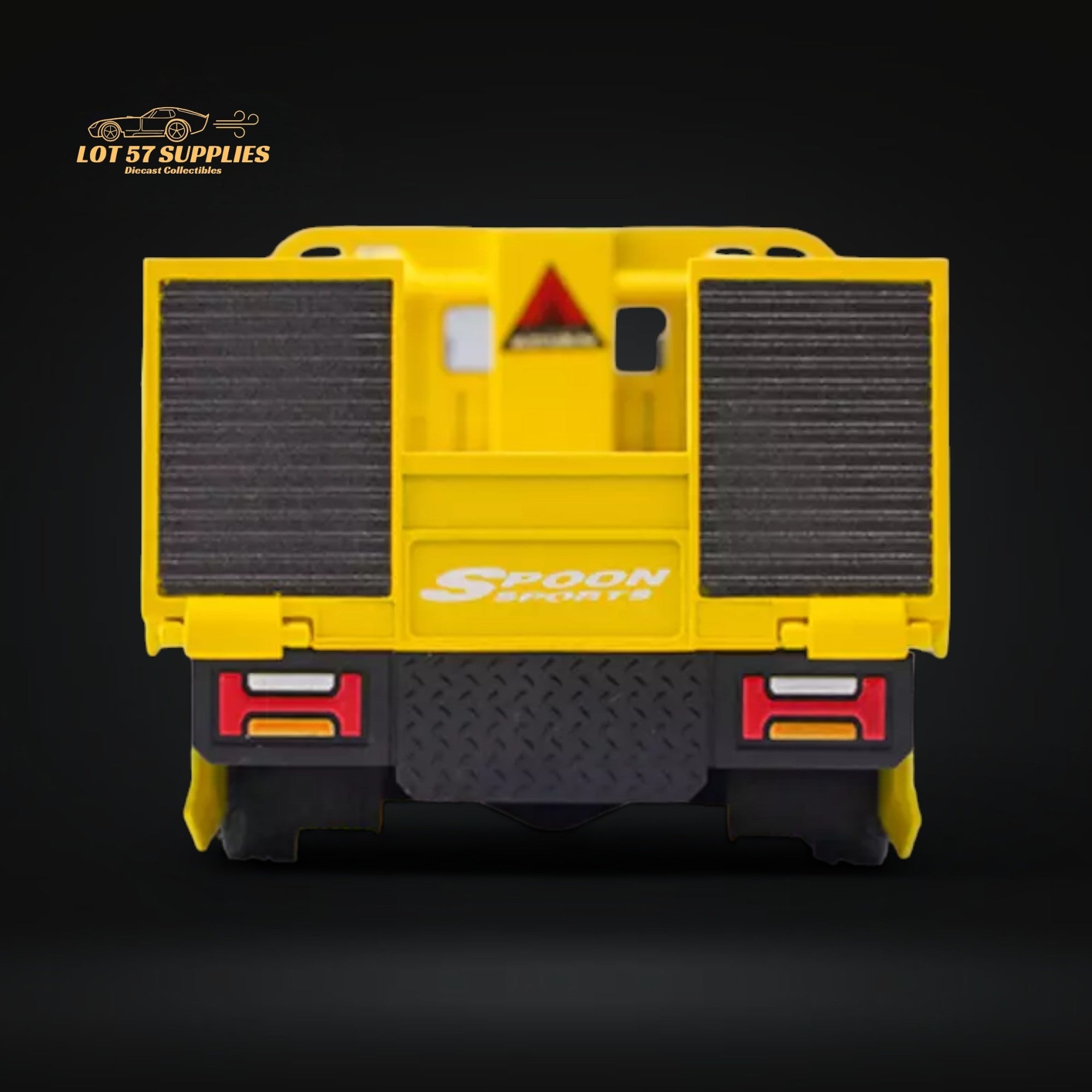 MicroTurbo HINO 300 Custom Flatbed Tow Truck Spoon Livery 1:64 - Collectors World Toys