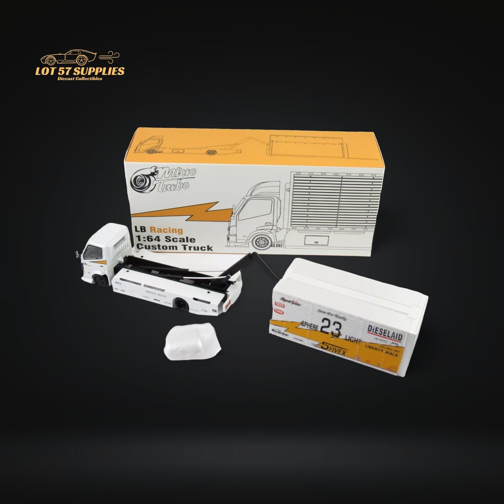 MicroTurbo HINO 300 Custom Truck LBWK Silhouette Lighting #23 1:64 - Collectors World Toys