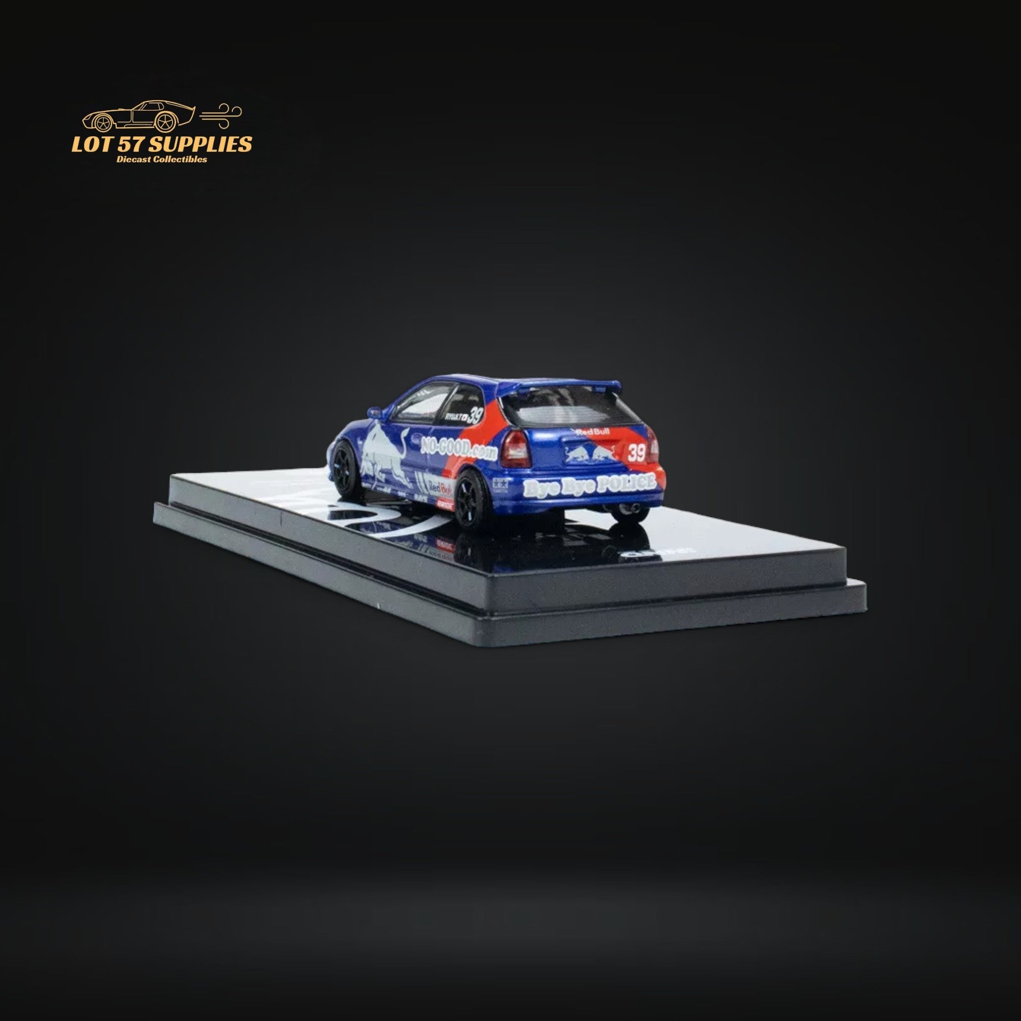 Inno64 Honda Civic Type-R EK9 #39 NO GOOD RACING Red Bull Livery 1:64 IN64-EK9-JDM16 - Collectors World Toys