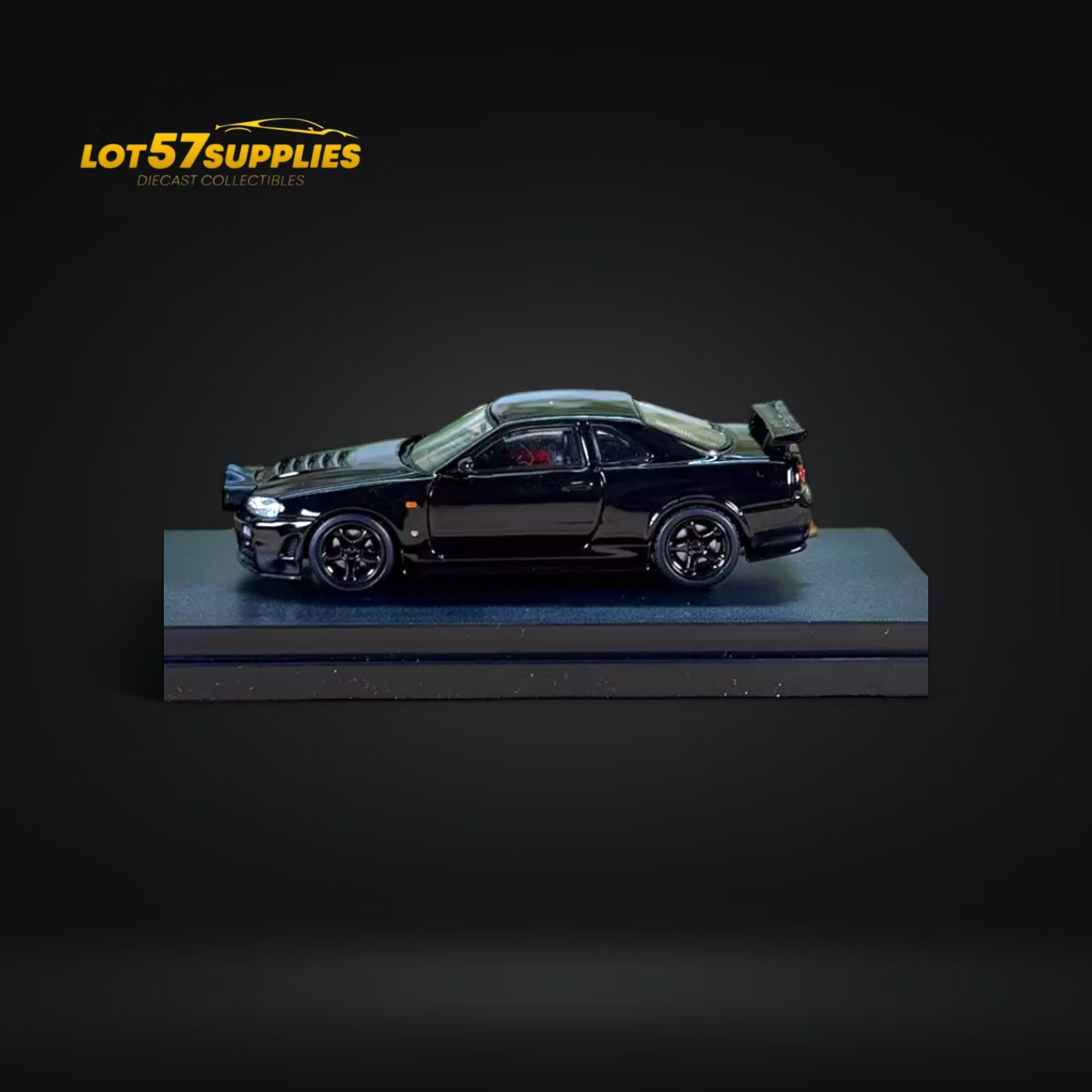 Street Weapon Nissan (R34) GT-R in Black Snow Drift 1:64 - Collectors World Toys