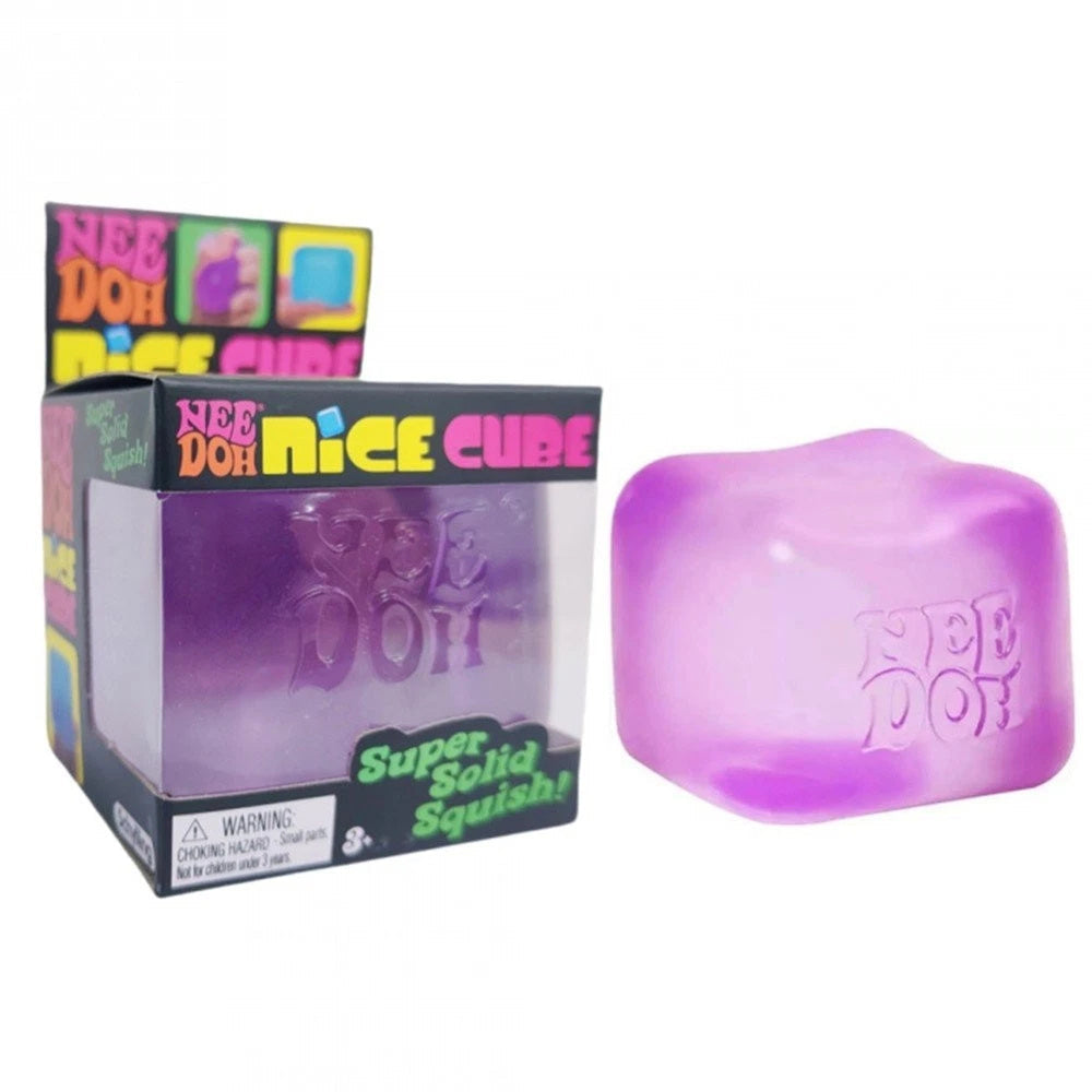 Schylling Nee-Doh Nice Cube Super Solid Squish: Purple Cube Main image