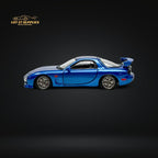 PGM Mazda RX-7 FD3S Metallic Blue Fully Openeable Luxury Base 1:64 - Collectors World Toys