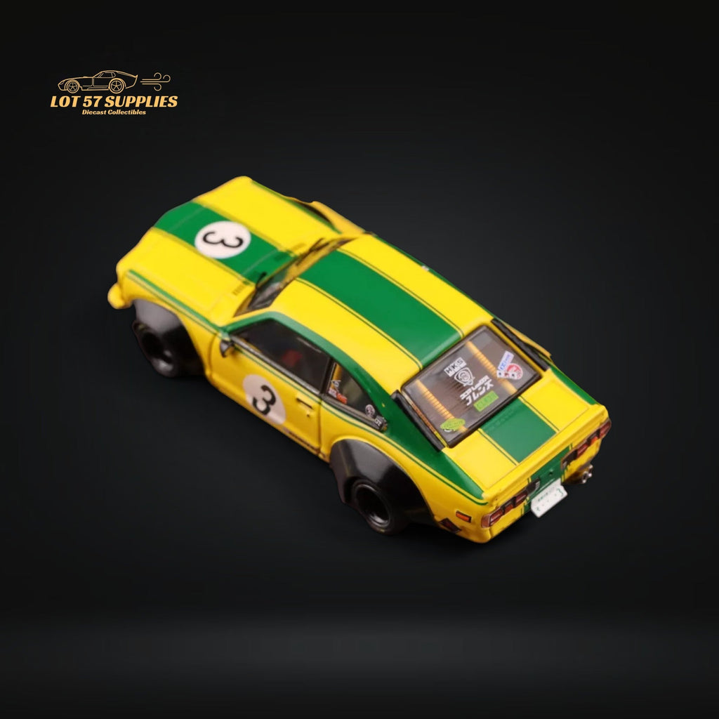 Inno64 Mazda RX-3 Savanna LBWK Yellow Green #3 1:64 IN64-LBWKRX3-01 - Collectors World Toys
