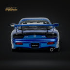 PGM Mazda RX-7 FD3S Metallic Blue Fully Openeable Luxury Base 1:64 - Collectors World Toys
