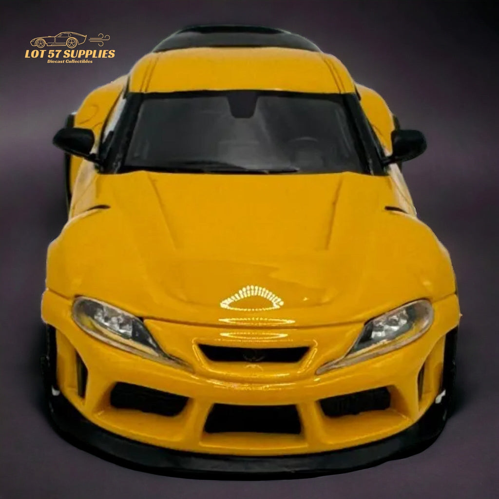ATOZ Toyota Supra GR in Yellow 1:64 Resin model - Collectors World Toys