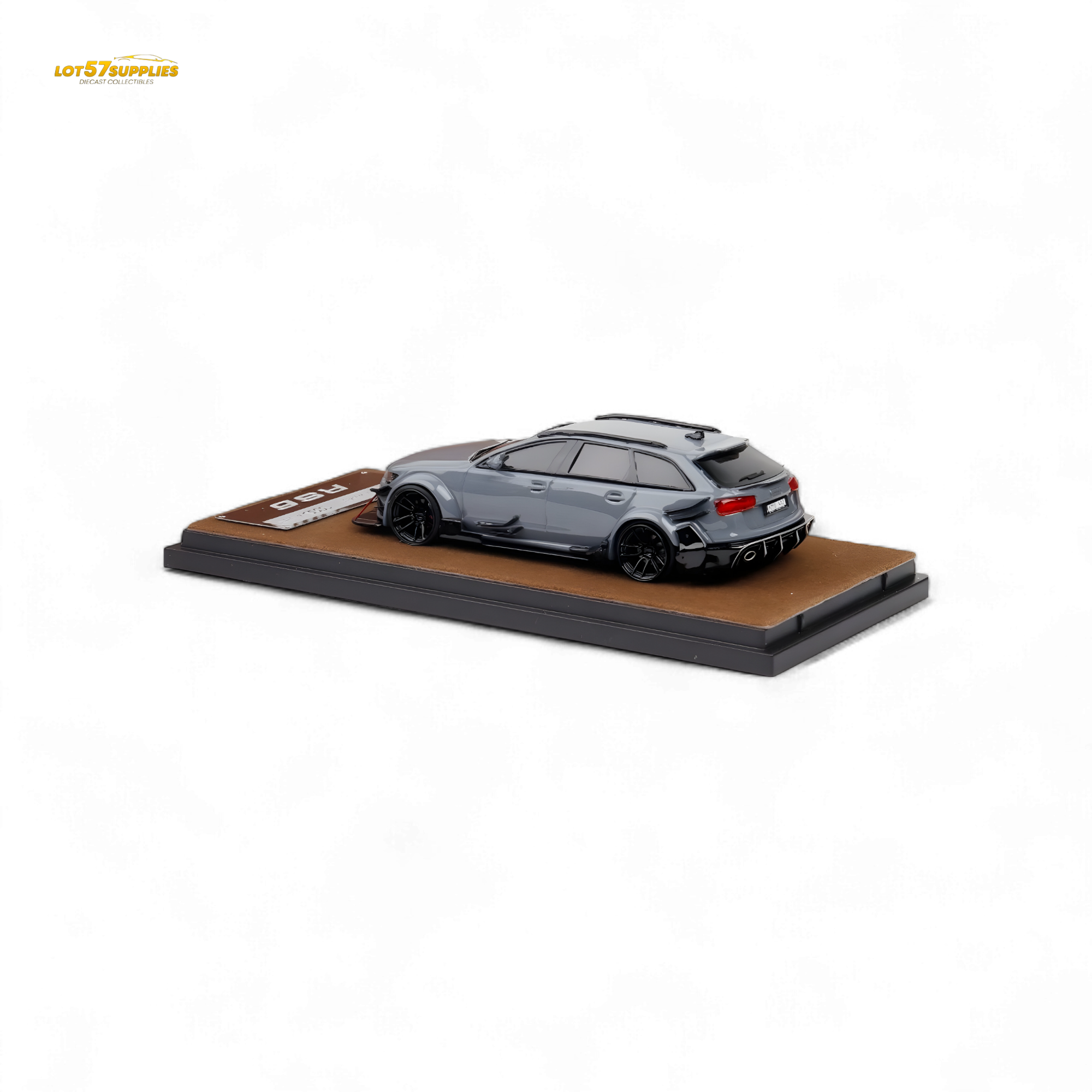 Qidian Model Audi RS6 Avant (C7) Crock Station wagon DTM Wide-Body Modified - Cement Grey 1/64 - Collectors World Toys