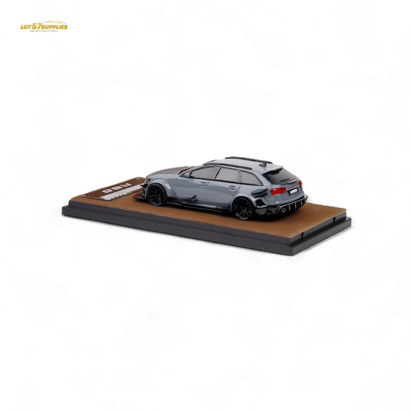 Qidian Model Audi RS6 Avant (C7) Crock Station wagon DTM Wide-Body Modified - Cement Grey 1/64