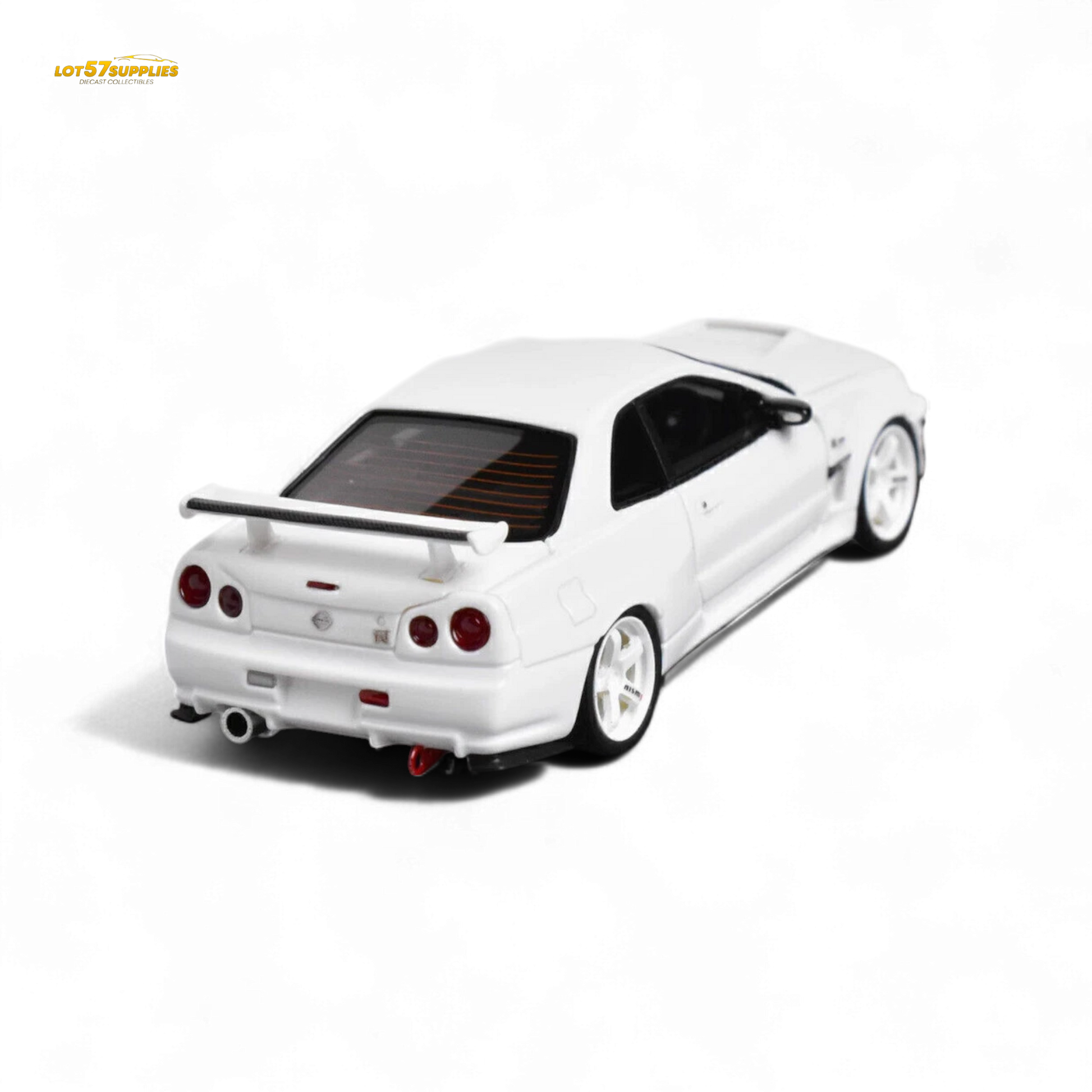 Error404 Model Nissan Skyline GT-R (R34) Custom Solid White 1:64