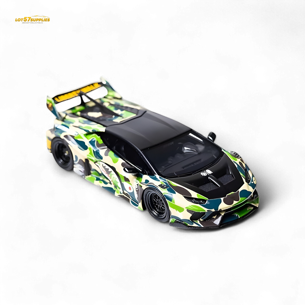 Flame Huracan LP610-4 LWBK WideBody Resin - CAMOUFLAGE 1:64