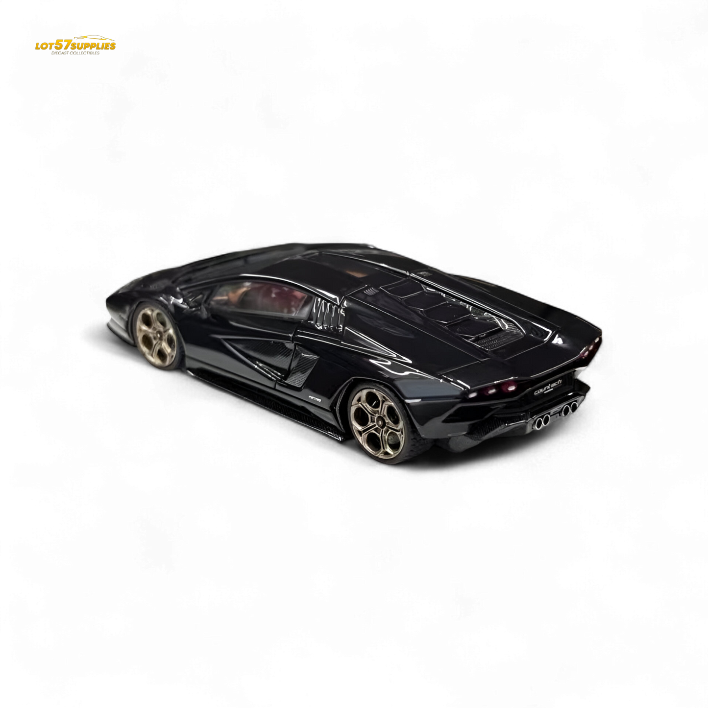 Fuelme Model NEO COUNTACH LPI 800-4 NERO MAIA BLACK 1:64 Resin