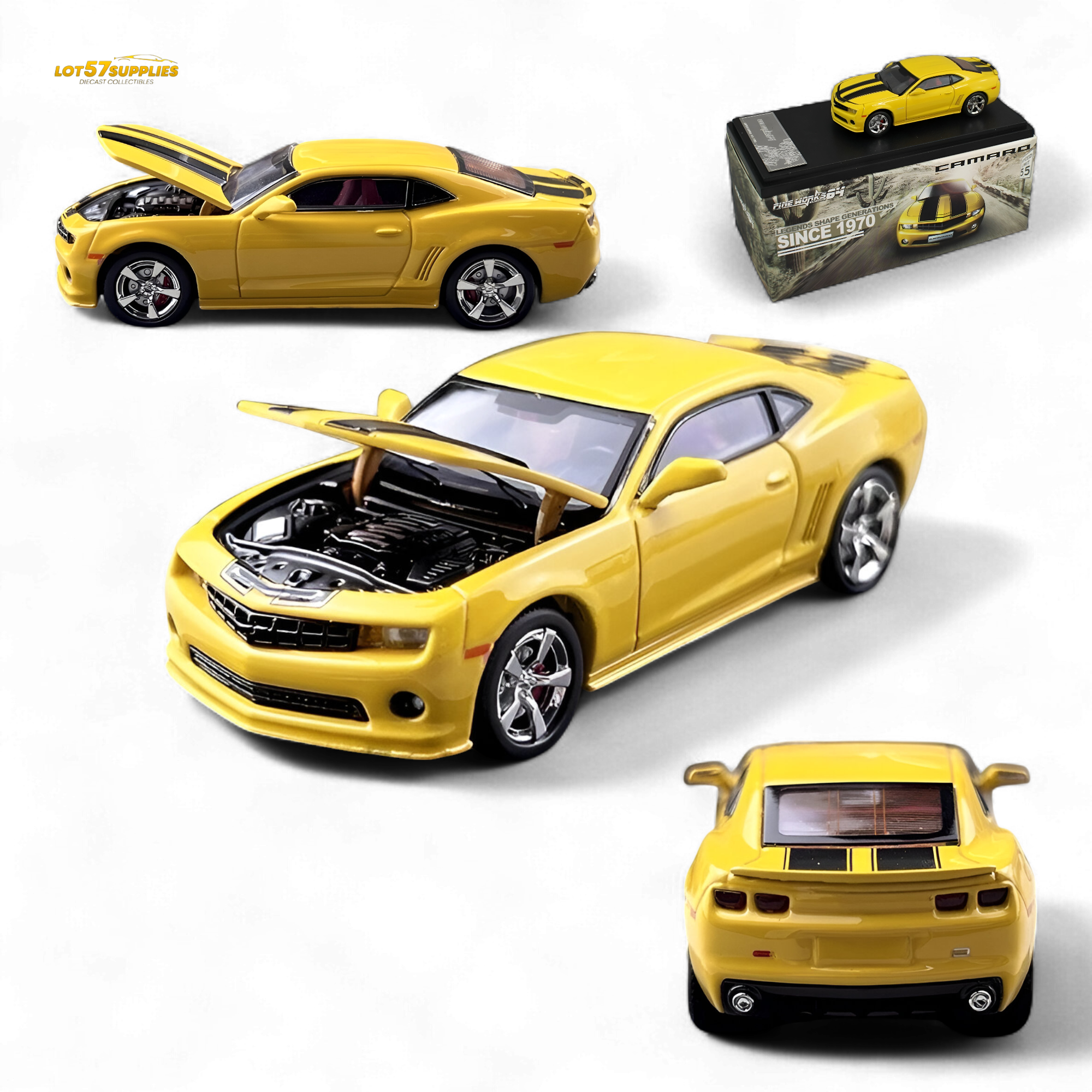 FineWorks64 Chevrolet Camaro Bumblebee - Yellow 1:64 Main image