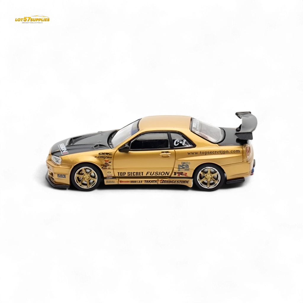 Inno64 TOP SECRET R34 GT-R - Gold 1:64