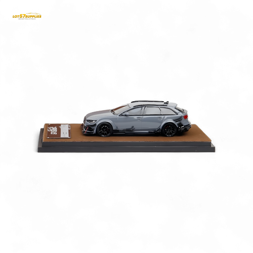 Qidian Model Audi RS6 Avant (C7) Crock Station wagon DTM Wide-Body Modified - Cement Grey 1/64 - Collectors World Toys