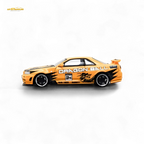 Fast Speed Skyline R34 GT-R - Orange DRAGON Z 1:64
