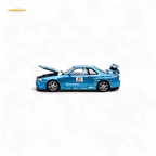 Cool Art Skyline R34 Blue #92 - With Figure 1:64 - Collectors World Toys