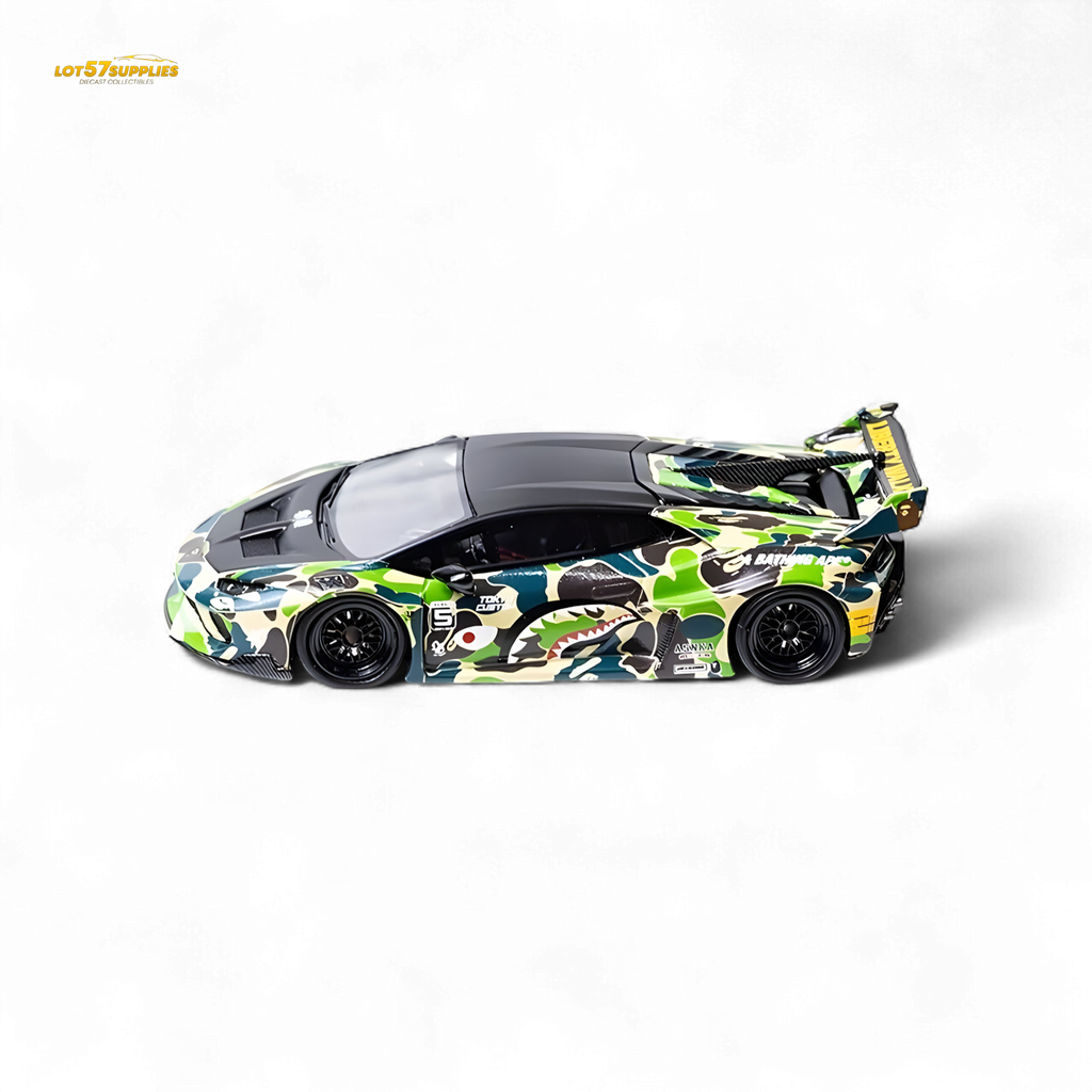 Flame Huracan LP610-4 LWBK WideBody Resin - CAMOUFLAGE 1:64