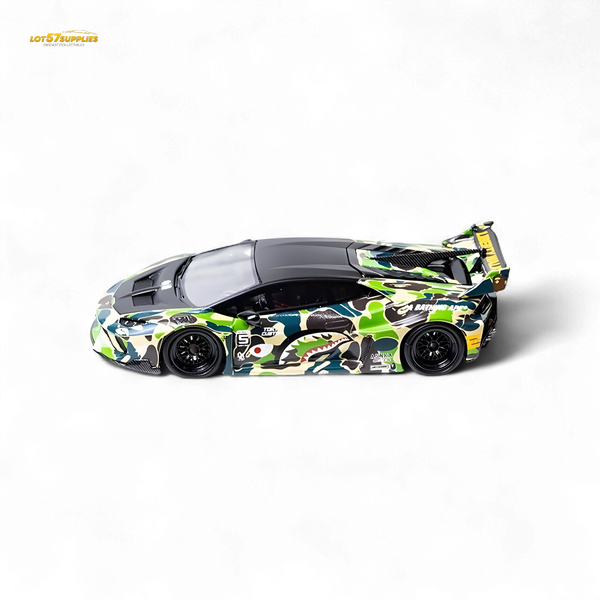 Flame Huracan LP610-4 LWBK WideBody Resin - CAMOUFLAGE 1:64