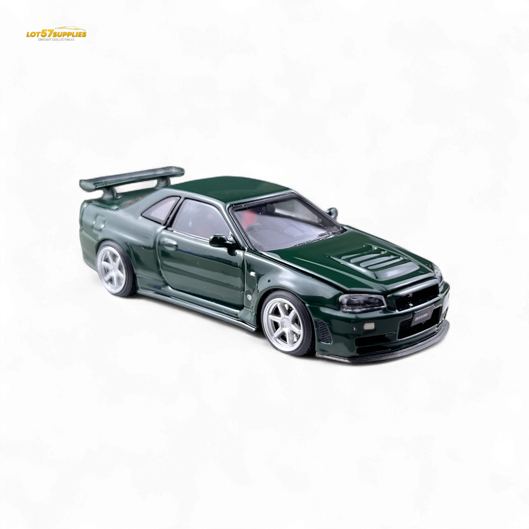 PGM Nissan GTR R34 Z-TUNE - British Green 1:64 Luxury Box 1:64 - Collectors World Toys