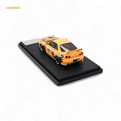 Fast Speed Skyline R34 GT-R - Orange DRAGON Z 1:64