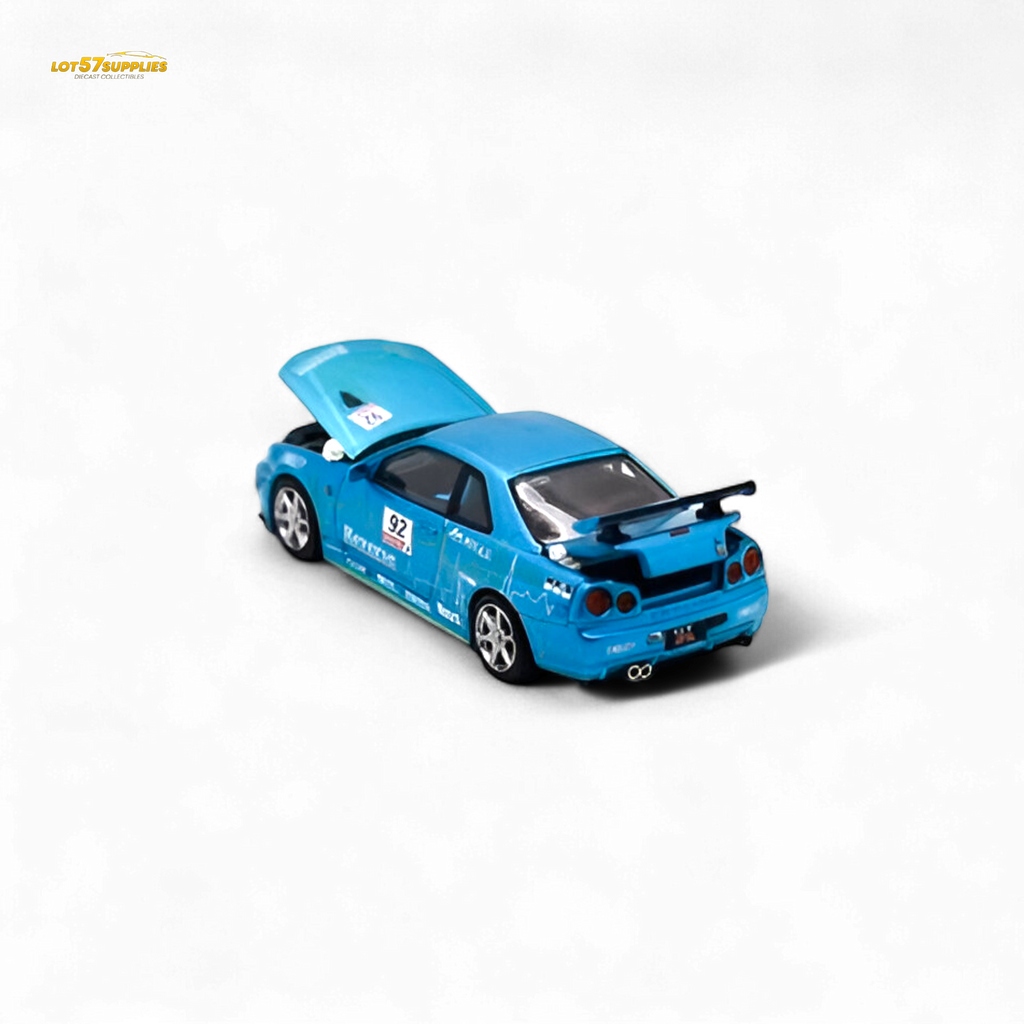 Cool Art Skyline R34 Blue #92 - With Figure 1:64 - Collectors World Toys