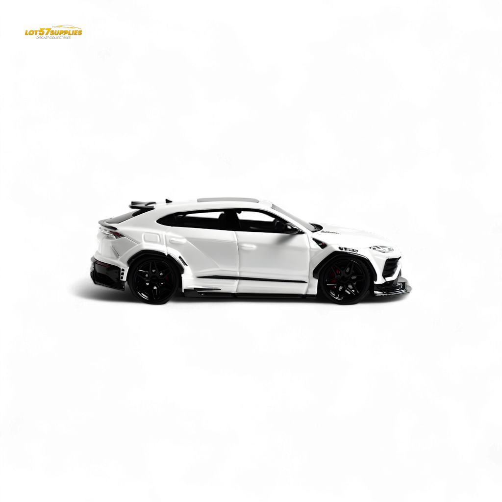 Flame Lamborghini Urus LBWK Bianco Icarus White Resin 1:64 - Collectors World Toys