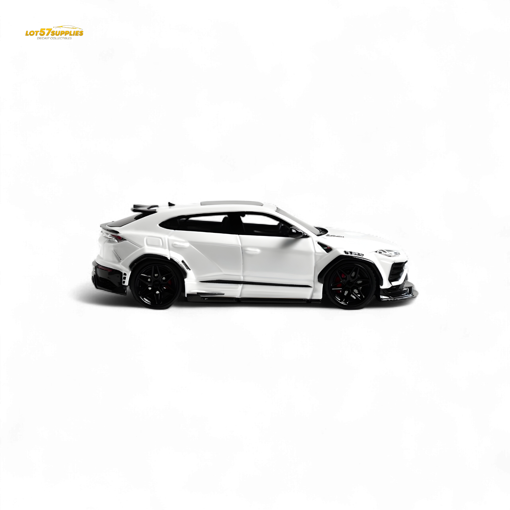 Flame Lamborghini Urus LBWK Bianco Icarus White Resin 1:64 - Collectors World Toys