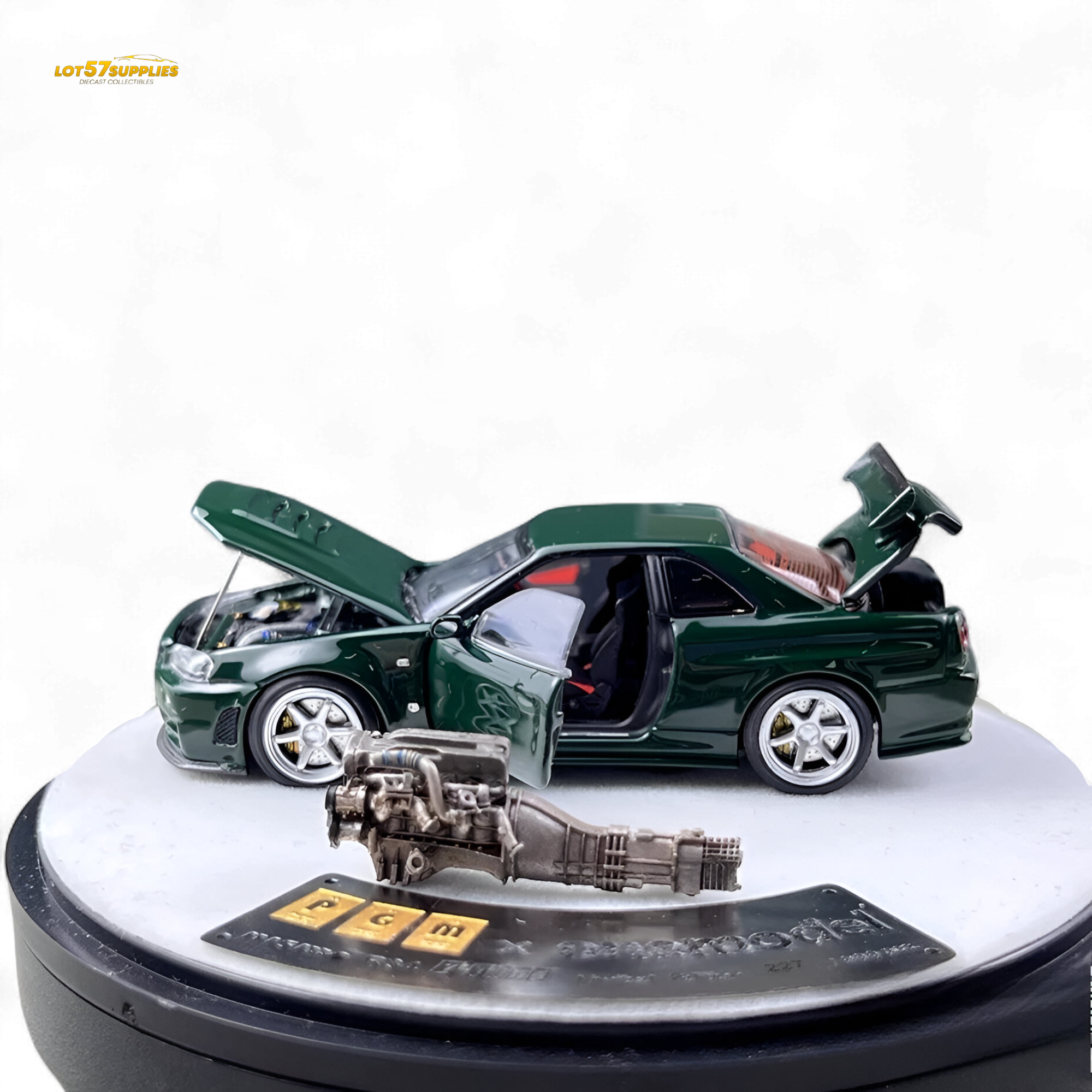 PGM Nissan GTR R34 Z-TUNE - British Green 1:64 Luxury Box 1:64 Main image