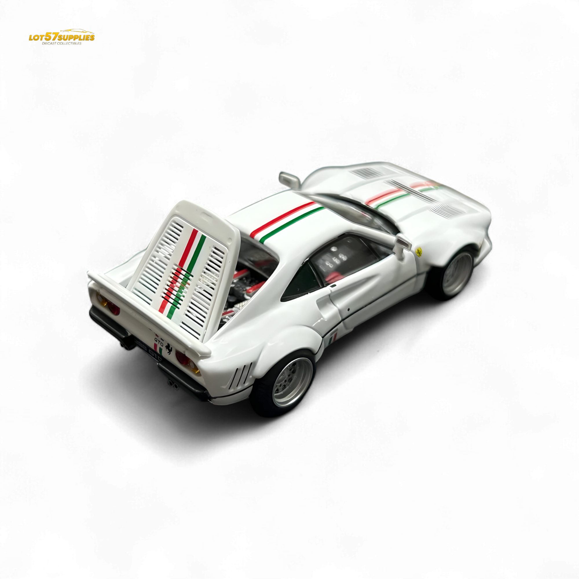 Hone Model 64 288GTO Wide-Body - Latte Art White 1:64 - Collectors World Toys