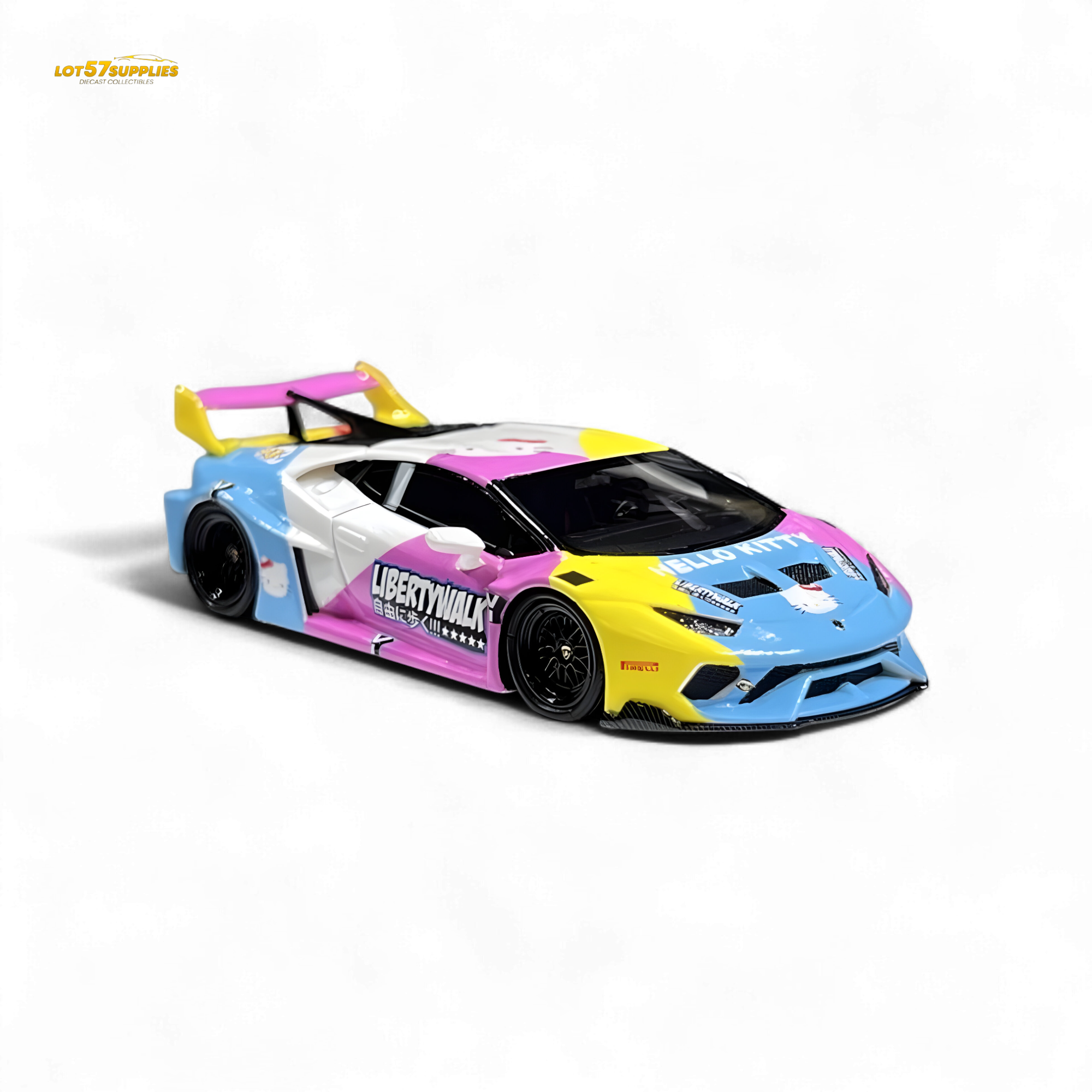 Flame Huracan LP610-4 LWBK WideBody Resin - HELLO K I T T Y LBWK 1:64