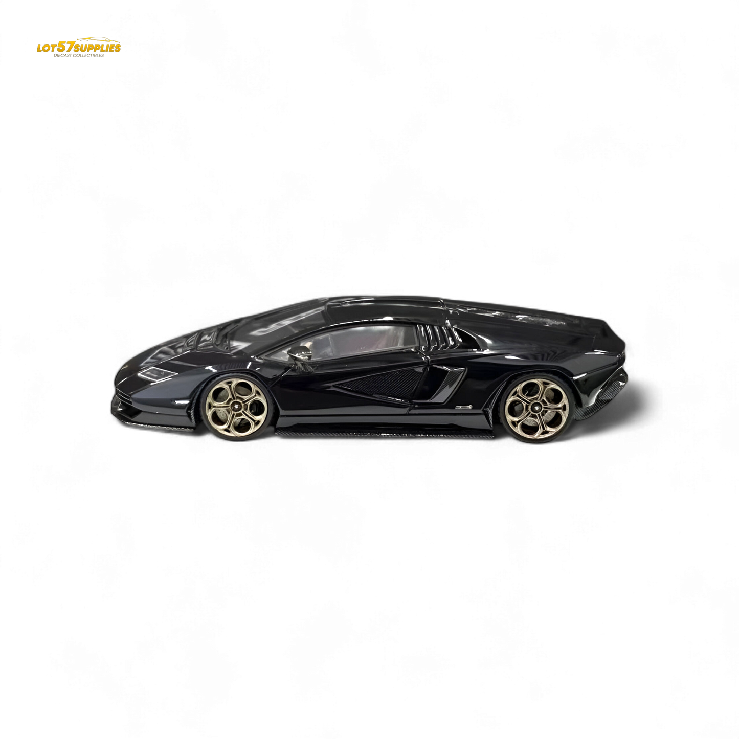 Fuelme Model NEO COUNTACH LPI 800-4 NERO MAIA BLACK 1:64 Resin