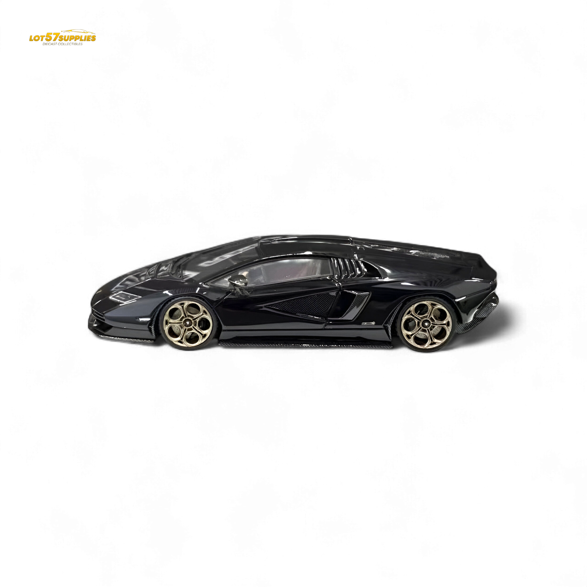 Fuelme Model NEO COUNTACH LPI 800-4 NERO MAIA BLACK 1:64 Resin