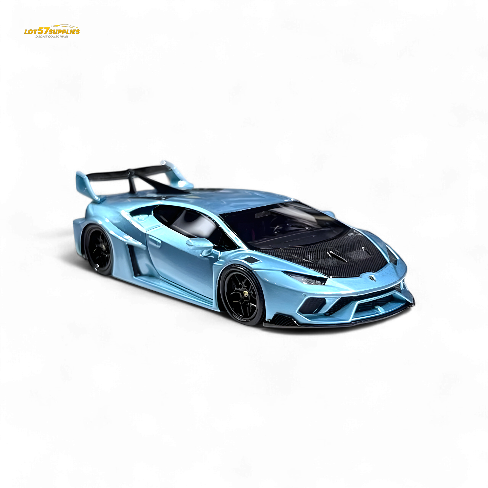 Flame Huracan LP610-4 LWBK WideBody Resin - ICE BLUE LBWK 1:64