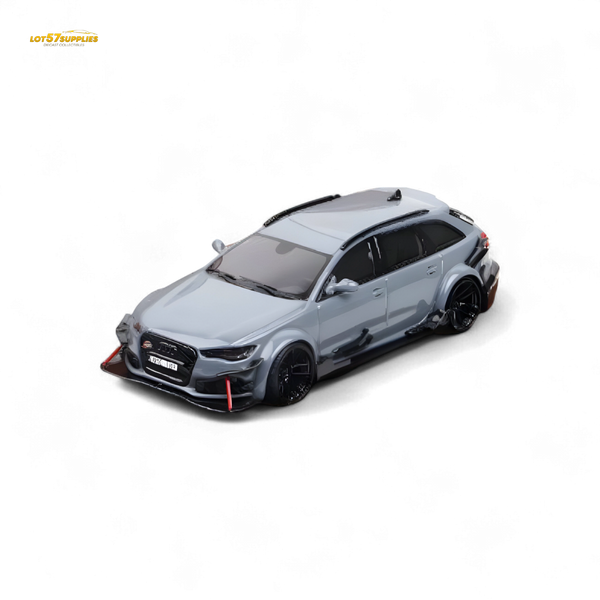 Qidian Model Audi RS6 Avant (C7) Crock Station wagon DTM Wide-Body Modified - Cement Grey 1/64