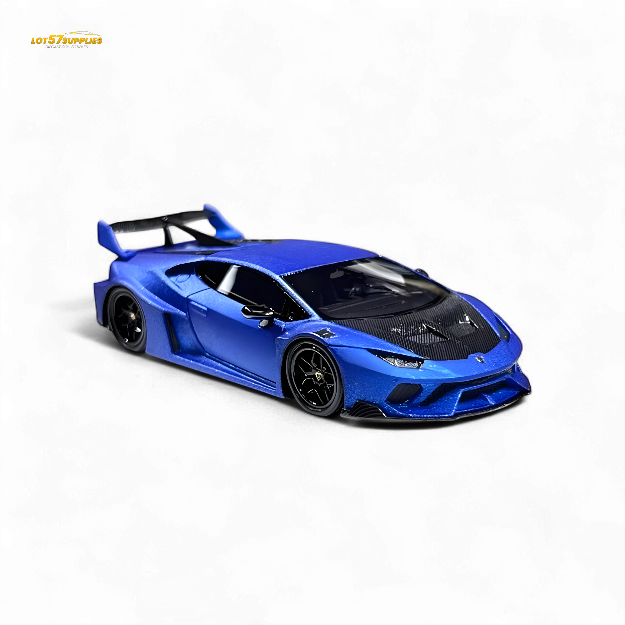 Flame Huracan LP610-4 LWBK WideBody Resin - MATTE BLUE LBWK 1:64
