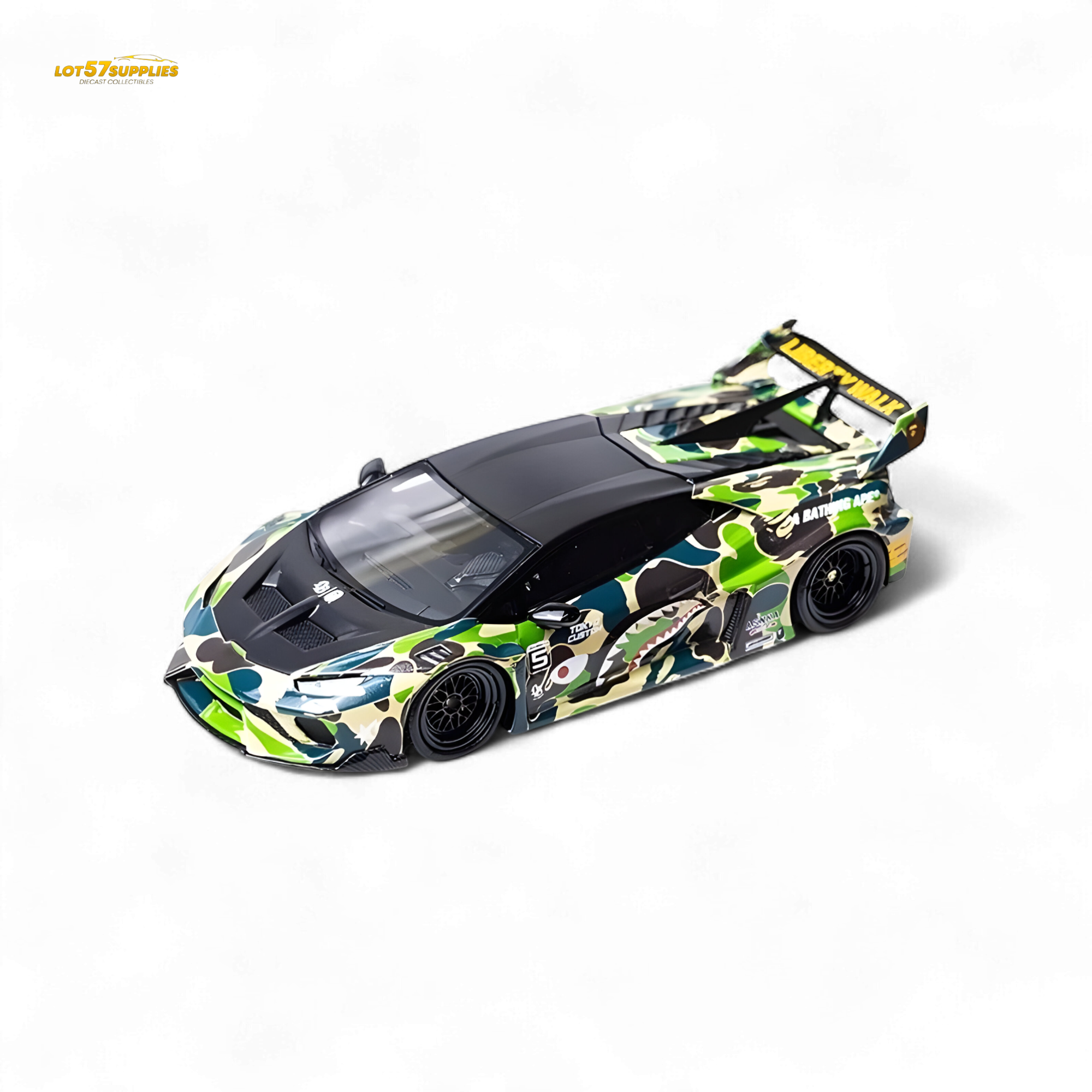 Flame Huracan LP610-4 LWBK WideBody Resin - CAMOUFLAGE 1:64 Main image