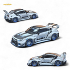 MC LB GTR R35 GT - White Blue Stripe Carbon Roof 1:64