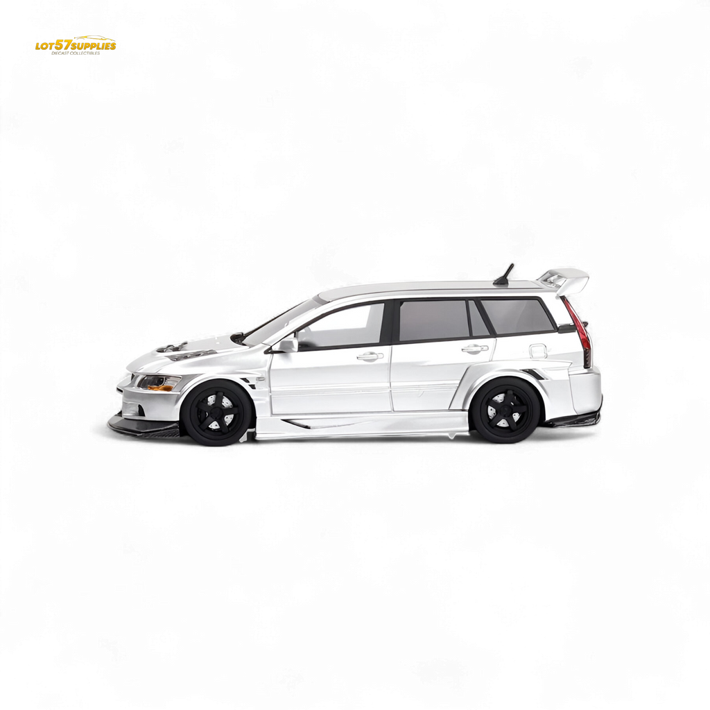 Error404 Mitsubishi Lancer EVO 9 IX Wagon - Glossy Silver 1:64