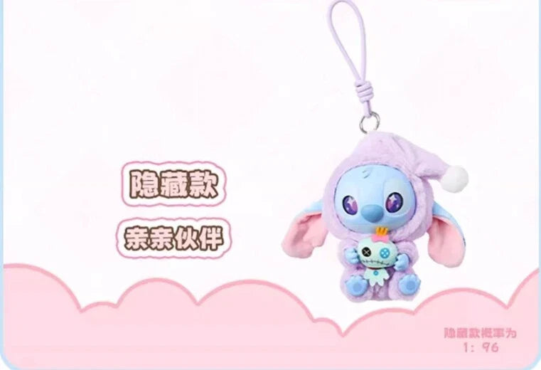 [In Stock] MINISO Stitch Eat Something Before Sleep Plush Keychain Blind Box